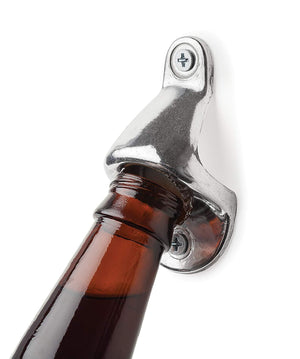 HIC Wall Mount Bottle Opener - Remove Beer or Soda Pop Bottle Top Caps with Ease