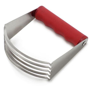 Norpro Grip-EZ Handle Stainless Steel Blade Pastry Dough Blender - Red