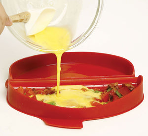 Norpro Non-Stick Silicone Microwave Omelet Maker - Healthy Egg Omelette Cooker