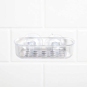 Handy Housewares Clear Plastic Wall Mount Shower / Bath Soap Bar Holder Dish wth Suction Cups