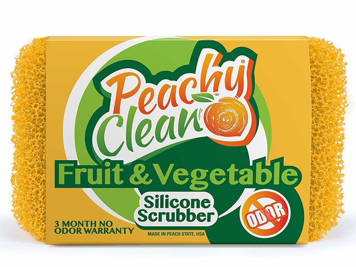 Peachy Clean Antimicrobial Fruit & Vegetable Silicone Cleaning Scubber Sponge