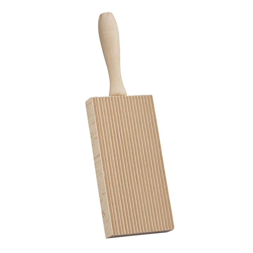 Fante's 8" Beechwood Gnocchi Board, Pasta Maker Wood Paddle and Stripper