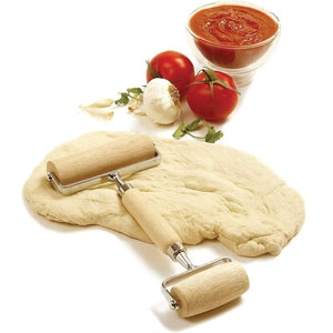 Norpro Deluxe Wood Pastry & Pizza Roller for Pie, Cookie and Pizza Dough