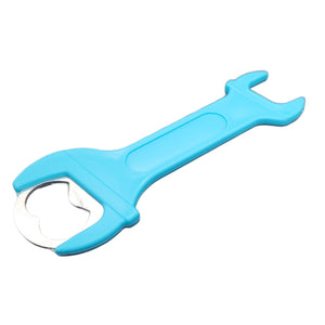Wrench Shaped Bottle Opener - Fun Design, Practical Use - Great for Opening Beer or Soda Pop Caps - Blue