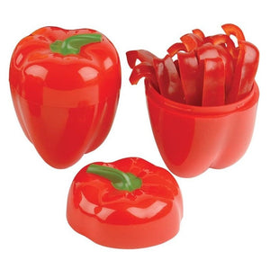 Hutzler Pepper Saver Keeper Storage Container - Keeps Fresh Longer - 2 Pack - Green & Red
