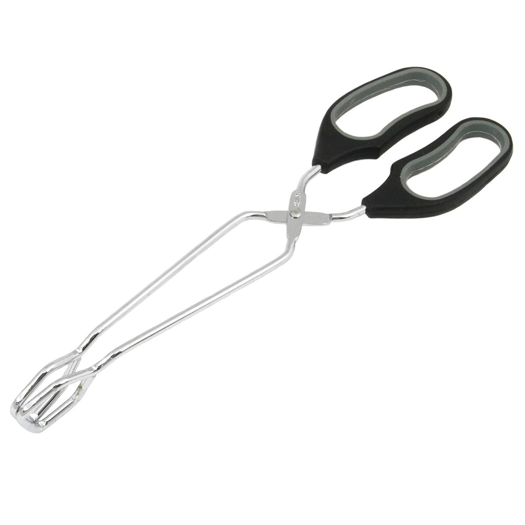 Chef Craft 12" Long Comfort Grip Offset Cooking Tongs for Easier Flipping Control