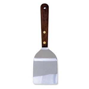 Norpro 7.5" Long Mini Stainless Steel Turner Spatula with Wood Handle - Great for Brownies, Cookies and Other Baked Goods