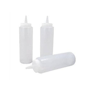 HIC 12 oz Clear Plastic Squeeze Bottle - Condiment Dispenser