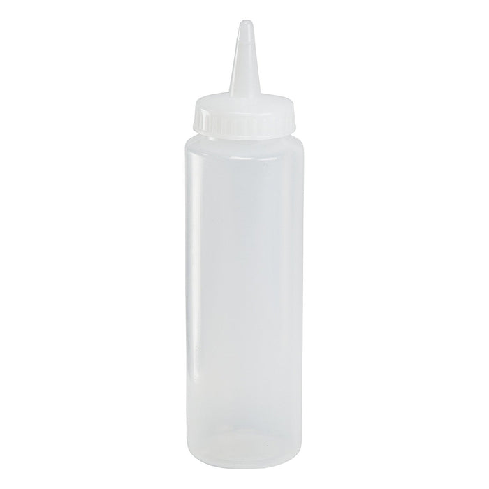 HIC 12 oz Clear Plastic Squeeze Bottle - Condiment Dispenser