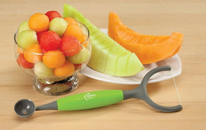 Jokari Healthy Steps Multi Use Melon Pro - Slicer, Rind Remover, & Melon Baller