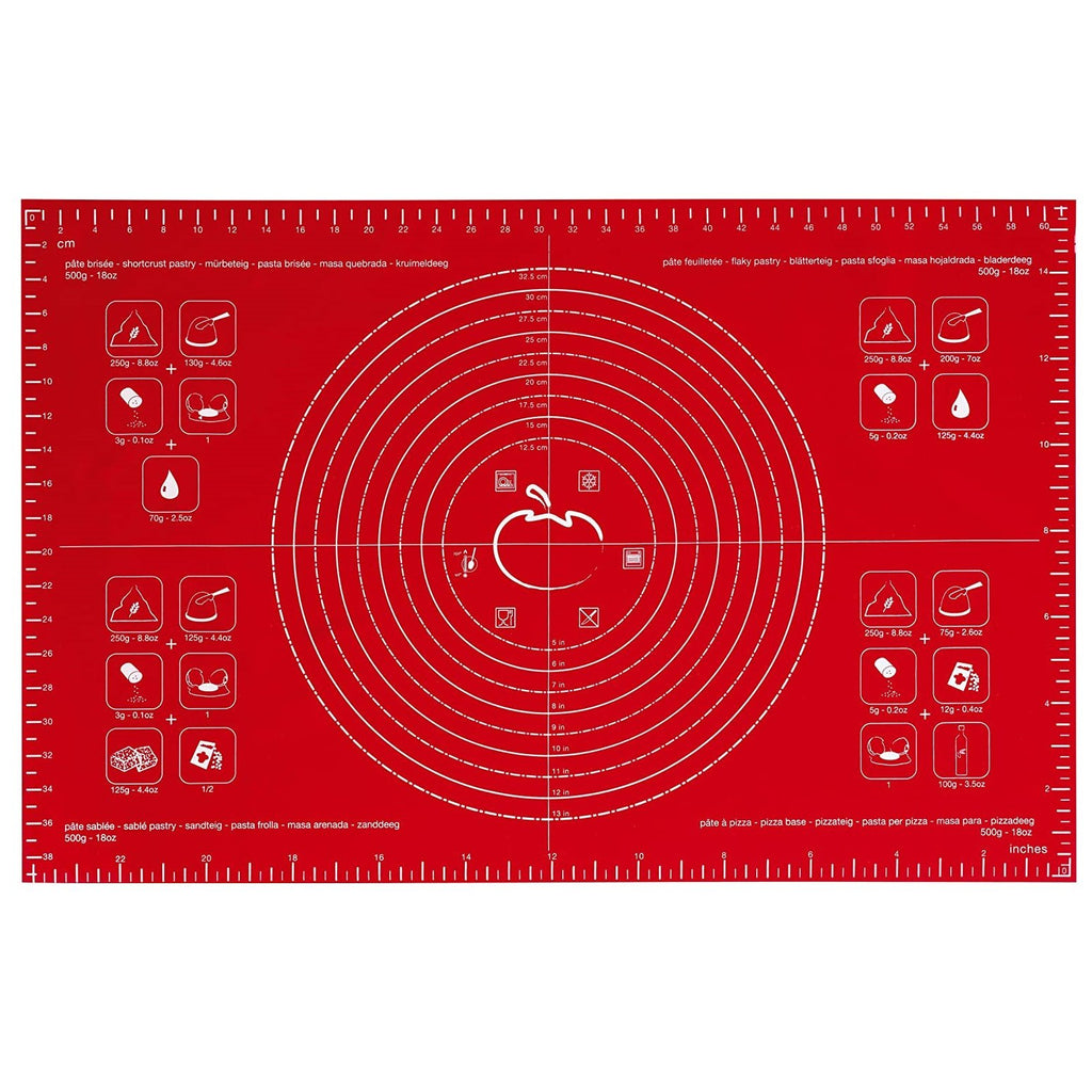 Mastrad 24" x 15" Non-Stick Flexible Silicone Large Pastry Mat - 3-in-1 Prep, Store and Bake All with One Mat