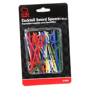 Chef Craft 30pc Set 3-inch Fun Sword Shaped Spears - Great for Cocktails & Appetizers