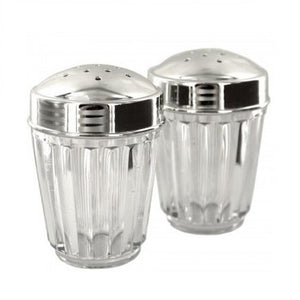 Handy Housewares Crystal-Look Salt & Pepper Shaker Set - Durable BPA Free Plastic
