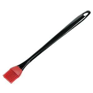 Black Silicone Pastry and Basting Brush - 10 1/4'' x 1 3/4'' x 3/4