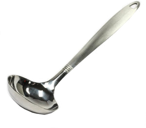 Chef Craft Stainless Steel Solid Spatula Turner & Ladle Set with Attractive Brushed Finish Handle