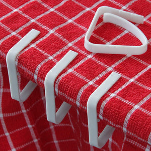 Chef Craft 4pc Plastic Tablecloth Clamps Set, Picnic Table Cloth Cover Clips