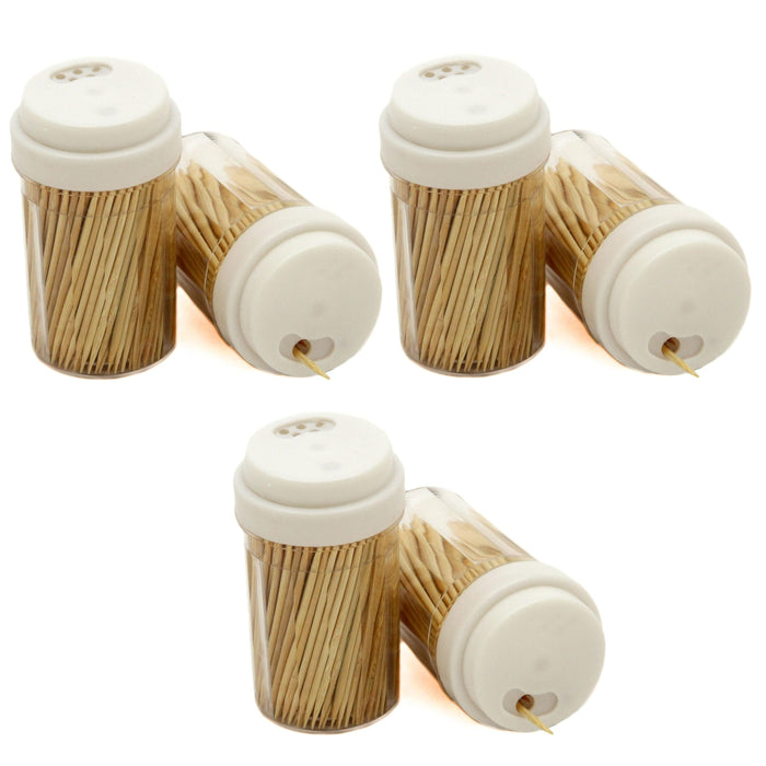 Chef Craft 2pc Select Toothpick Container Holders with 500 Natural Bamboo Toothpicks