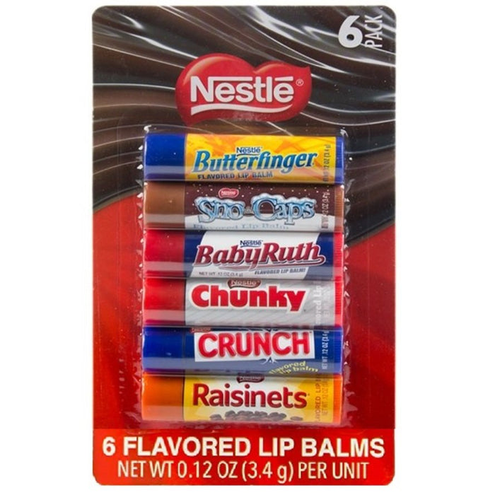 Taste Beauty 6 Piece Nestle Candy Flavored Lip Balm Gift Set - Includes 6 Candy Flavors