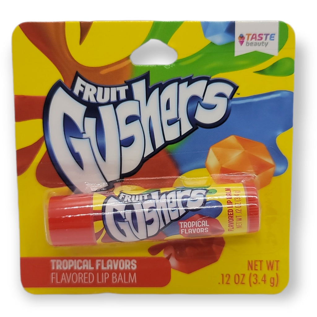 Taste Beauty Fruit Gushers Tropical Flavors Candy Flavored Lip Balm - 0.12oz Stick
