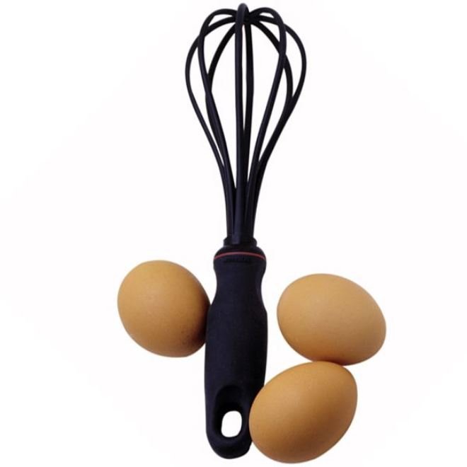 Norpro 10" Black Nylon Grip-EZ Heat Resistant Non-Stick Mixing Balloon Whisk