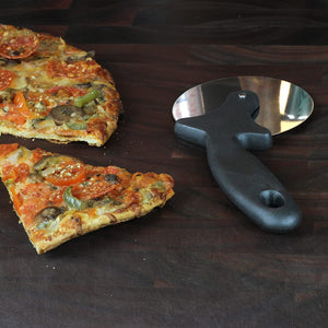 Chef Craft Jumbo Pizza Cutter with 3.25" Stainless Steel Blade Slicer Wheel and Thumb Guard