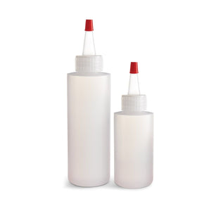 Mrs Anderson's 2pc Mini Clear Squeeze Bottles Set with Caps, 2oz and 4oz - Perfect for Plating and Decorating