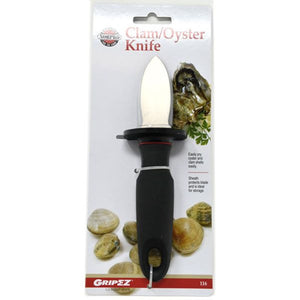 Norpro Grip-EZ Clam / Oyster Knife - Seafood Shellfish Steel Blade Shell Shucker