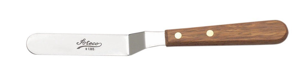 Ateco 4.5" Offset Wooden Handle Stainless Steel Blade Icing Spatula