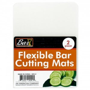 Handy Housewares 2 Piece 5.75" x 6.75" Flexible Transparent Plastic Bar Cutting Mat - Perfect for Slicing Limes and Cocktail Ingredients