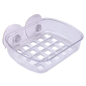 Handy Housewares Clear Plastic Wall Mount Shower / Bath Soap Bar Holder Dish wth Suction Cups