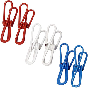 Chef Craft 6pc Durable Metal Wire Clips Set - Great As Food Bag Clips or Clothespins