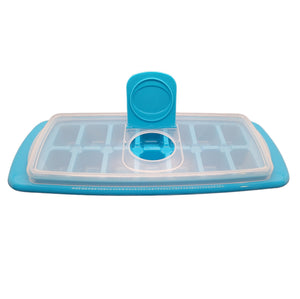 Handy Housewares Anti-Spill 14-Cubes Covered Ice Cube Tray with Easy Flip and Fill Lid