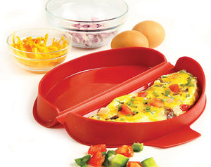 Norpro Non-Stick Silicone Microwave Omelet Maker - Healthy Egg Omelette Cooker