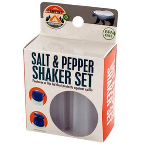Handy Housewares Durable Plastic Camping Mini Salt and Pepper Shaker Set with Flip Lids