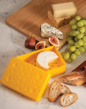 Hutzler Cheese Saver Storage Container - Stays Fresh Longer - Good for Soft or Hard Cheeses