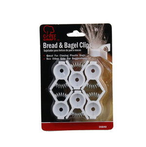 Chef Craft 6pc Bread & Bagel Clips - Plastic or Chip Bag Tie Sealing Clips