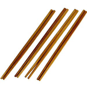 Chef Craft 9.5" Long Reusable Natural Bamboo Chopsticks Set - 4 Pair