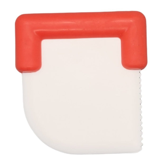 Handy Housewares Durable 3" Nylon Plastic Pan Scraper Tool with Serrated Blade & Anti-Slip Handle - Random Color