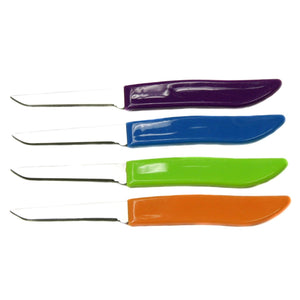 Chef Craft 4pc Stainless Steel Blade Colorful Paring Knives Set