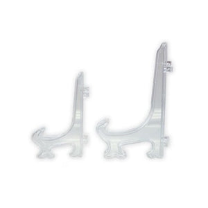 Handy Housewares 2pc Folding Clear Plastic Plate Stand Set - 2 Sizes Holds 5" and 7" Plates