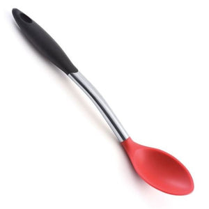 Norpro Heavy Duty Grip-EZ Stainless Steel Silicone Solid Cooking Spoon