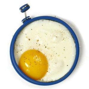 Norpro Nonstick Silicone Round Shaped Pancake and Egg Rings with Handles - Blue