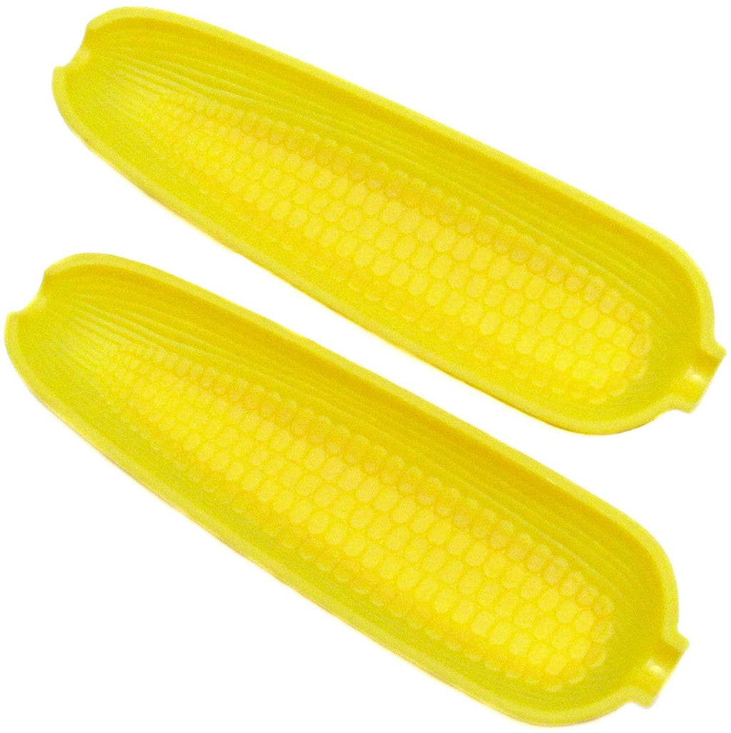 Chef Craft 2pc Plastic Corn Tray Cob Holder Dishes Set