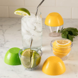 Hutzler Pro-Line Lemon & Lime Saver Keeper Storage Container Set - Keeps Fresh Longer