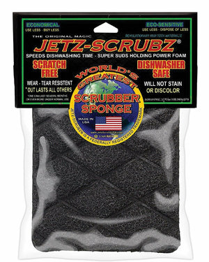 Jetz Scrubz Non-Scratch Long-Lasting Scrubber Kitchen Sponge - Round and Square Combo
