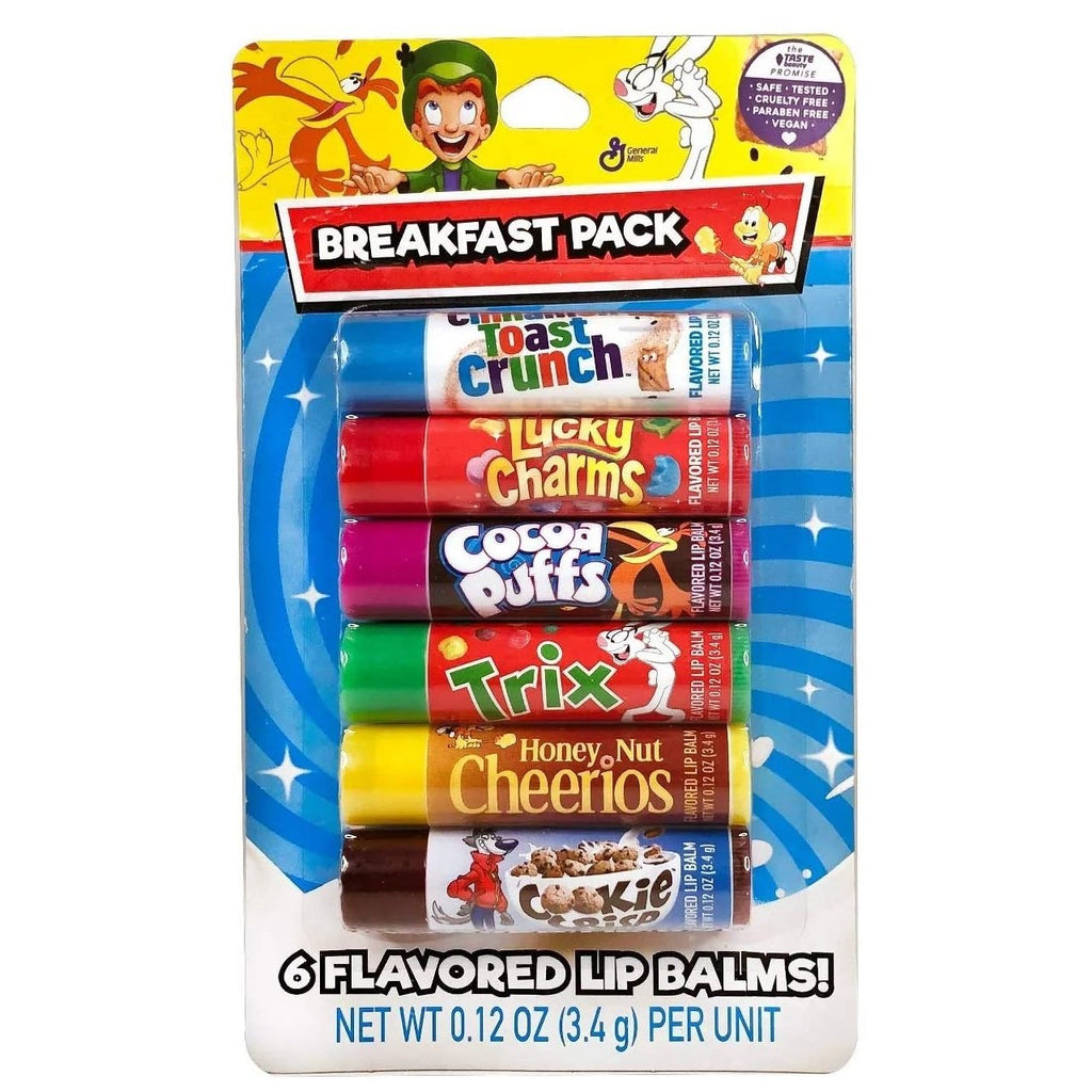 Taste Beauty 6 Piece Breakfast Pack Flavored Lip Balm Gift Set - Includes Flavors From Your Favorite Cereals