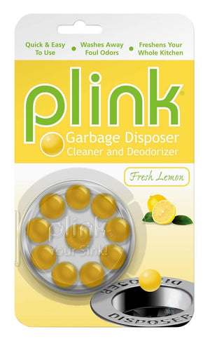 Plink Garbage Disposal Cleaner and Disposer Deodorizer 10 Treatment Pack- Lemon Scent