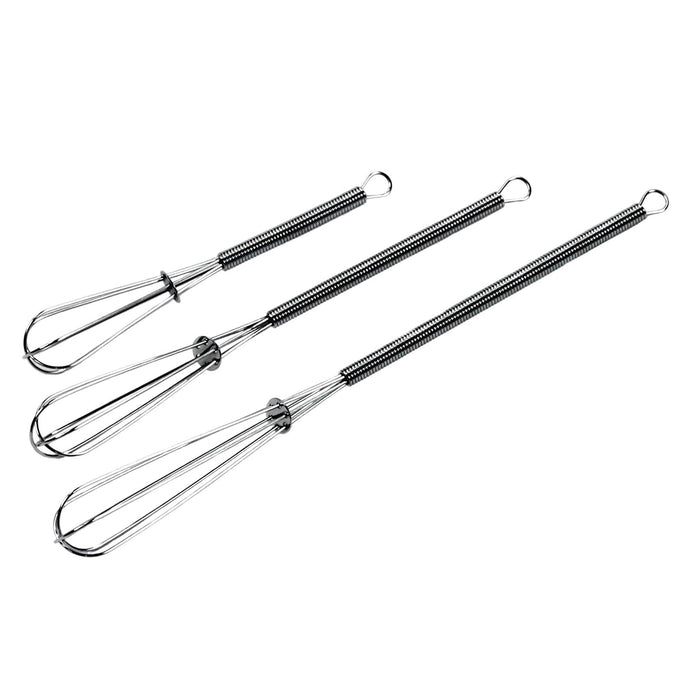 Chef Craft 3pc Chrome Plated Steel Mini Whisk Set - Great for Sauces, Dressing, Eggs and More