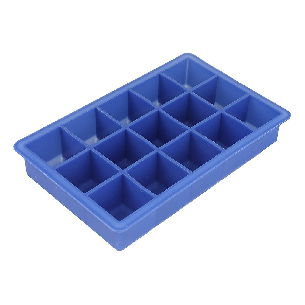 Chef Craft 15-Cube Silicone Ice Cube Tray - Makes Large 1.25" Easy To Remove Cubes