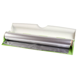 Hutzler Refillable Wrap Dispenser - Stores & Dispenses Foil, Plastic Wrap, Wax Paper and Parchment Paper